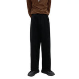 BONSIR  -  Winter Thick Woolen Pants Men Warm Fashion Cotton Black/Brown Suit Pants Men Loose Straight Pants Mens Casual Trousers S-2XL