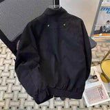 BONSIR  -  Maillard brown short workwear jacket for men autumn and winter washable trendy baseball jacket, American retro  jacket