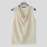 BONSIR  -  Men Tank Tops Solid Color V Neck Sleeveless Summer Casual Male Vests Streetwear 2025 Fashion Casual Men Clothing S-5XL