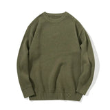 BONSIR  -  New Trendy Solid-color Simple and Loose Sweater for Young Men, Casual and Versatile, Thickened Pullover Knitted Sweater S-2XL