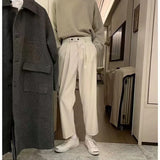 Bonsir Spring Summer New Solid Color Men's Clothing Silky Feeling Handsome Fashion Casual Trend Korean Version Youth Suit Pants