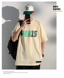 BONSIR  -  Oversized Paris Letter Print T Shirt Men Hip Hop Punk Rock Gothic Tshirt Streetwear Tee Tops Summer Harajuku Casual T-Shirt