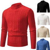BONSIR  -  Knitted Cashmere Men's Sweater Round Neck Pullover 2025 Autumn New Knitted Jacquard Sweater Base Sweater Men's Clothing