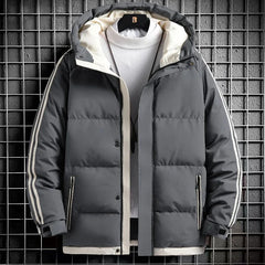 Bonsir Down Cotton Jacket Men's Autumn Winter Men's Thick Warm Hooded Jacket