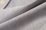BONSIR  -  Sleeve Patch Washed Grain Woven Cotton Long Sleeve Shirt Men's Daily Tooling Retro Trend Youth Thin Coat