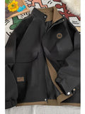 BONSIR  -  Men's Casual Jacket Autumn Winter, Lightweight Warm Windbreaker, Stand Collar Zipper Coat, Outdoor Streetwear, Plus Size