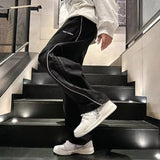Bonsir Trousers Man Spring Summer Straight Cargo Pants for Men Wide Big Size Luxury Aesthetic Cotton Baggy Casual Spandex Korean Style