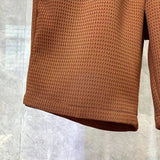 BONSIR  -  Korean Style Men Short Sleeved Suits Jackets And Shorts Male Simple Solid Houndstooth Fabric Comfortable Slim Fit Two-piece Sets
