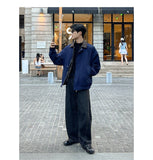 BONSIR  -  The Plaid-Trim Bomber | Men's Plus-Size Maillard Shacket for Urban Layering M-5XL High-quality Men's Spring and Autumn Jacket