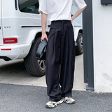BONSIR  -  Oversized Black Suit Pants Men Fashion Social Mens Dress Pants Korean Loose Wide Leg Pants Mens Office Formal Trousers M-3XL