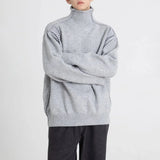 Bonsir Mens Sweater Casual Knitted Sweater Autumn Streetwear Warm Soft Comfortable Daily Versatile Long Sleeve Tops Men'S Clothing