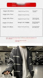 BONSIR  -  Trendy Cardigan Men's Korean Version British Checkered Striped Sweater Men's V-neck Sweater Jacket
