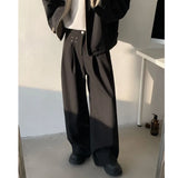 BONSIR  -  Black Suit Pants Men Society Mens Dress Pants Korean Loose Casual Wide Leg Pants Mens Office Formal Trousers Plus Size 5XL