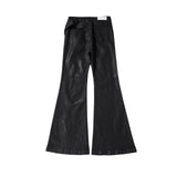 Bonsir Y2k Streetwear Wax Leather Strecth Jeans for Men and Women Ropa Hombre Baggy Flare Pants Oversized Straight Denim Trousers
