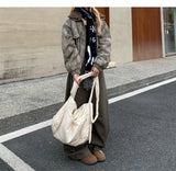 BONSIR  -  American High Street Waed Wide Leg Straight Cut Jeans Men Women Vintage Street Faion Loose Casual Trousers