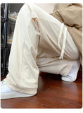 BONSIR  -  High Steet Solid Corduroy Pants Men Casual Baggy Pleated Pants Loose Joggers Autumn Wide Leg Trousers American Sensual Pants Men