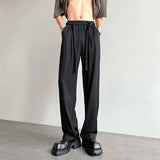 BONSIR  -  Summer Casual pants Men Fashion Oversized Wide Leg Pants Men Korean Loose Straight Ice Silk Pants Mens Suit Pants Trousers M-3XL