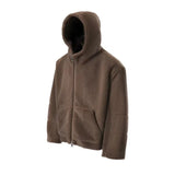 Bonsir Niche Design Men's Polar Fleece Hoodie Jackets Solid Color Loose Clothing Thickened Casual Menswear Stylish Spring