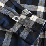 Bonsir New Spring Vintage Ground Wool Plaid Long-sleeved Shirt Men's Back Embroidery Pattern All-match Youth Coat Casual Shirts
