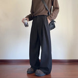 BONSIR  -  Black Suit Pants Men Fashion Society Mens Dress Pants Korean Casual Wide Leg Pants Mens Office Formal Trousers Large Size 5XL