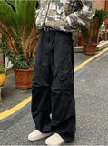 BONSIR  -  Autumn Big Pocket Men's Cargo Pants Japanese Y2k Harajuku Loose Straight Wide Leg Trousers Baggy Pants Man Hip Hop Sweatpants