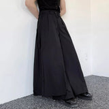 Bonsir Mens Skirt Pants Double-Layer Dark Style Pants Skirt Niche Personality Temperament Versatile Casual Wide-Leg Pant Men'S Clothing
