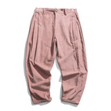 Bonsir Vintage Corduroy Pants Men Harajuku Japanese Pink Retro Streetwear Black Trousers Male Oversize Men's Casual Loose 5XL