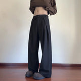 BONSIR  -  Black Suit Pants Men Fashion Society Mens Dress Pants Korean Casual Wide Leg Pants Mens Office Formal Trousers Large Size 5XL