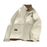 BONSIR  -  Men's Casual Jacket Autumn Winter, Lightweight Warm Windbreaker, Stand Collar Zipper Coat, Outdoor Streetwear, Plus Size