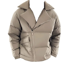 Bonsir Winter White Duck Down Down Coats Jacket High Quality Large Lapel Bread Coat Streetwear Fashion Short Loose Outdoor Warm Jacket