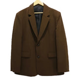 BONSIR  -  Korean Style Blazer Men Fashion Solid Color Business Casual Suit Jacket Men Streetwear Loose Dress Jackets Mens Formal Blazer