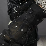 Bonsir Mens Shirts Night Sky Print Shirts Summer Streetwear Light Breathable Campus Performance Long Sleeve Tops Men'S Clothing