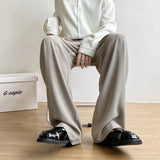 BONSIR  -  Black White Suit Pants Men Fashion Social Mens Dress Pants Korean Loose Straight Casual Pants Mens Office Formal Trousers M-2XL