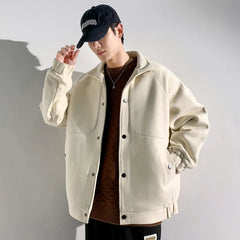 Bonsir Jacketed Men's Autumn And Winter High Street Trendy Brand Loose And Thickened Jacket Retro Upper Garment