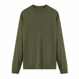BONSIR  -  Men's New Style 100% Fine-spun Wool Sweater in Pure Color for Autumn and Winter, Fashionable Business Knitted Base Layer Sweater