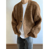 BONSIR  -  American fashion brand high-end sweater jacket Maillard retro wool cardigan knitted top men jersey for women