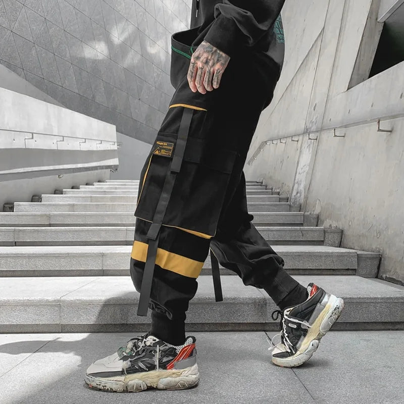 Bonsir Techwear Cargo Pants Men Harajuku Cargo Trousers Male Hip Hop  Loose Casual Streetwear Japanese Men Clothing Patchwork