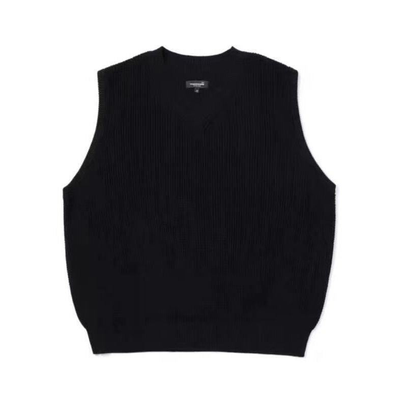 Bonsir Korean Style Fashion Chic Solid Color Knitting Pullovers Top Men's Autumn  New Loose V-neck Sleeveless Vests Male W422