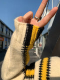 BONSIR  -  Autumn and winter color-blocking striped design hooded sweater for men high-end niche thickened sweater jacket