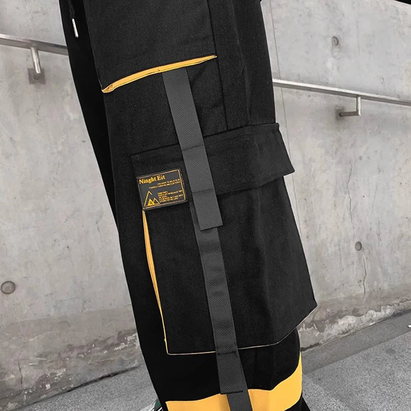 Bonsir Techwear Cargo Pants Men Harajuku Cargo Trousers Male Hip Hop  Loose Casual Streetwear Japanese Men Clothing Patchwork