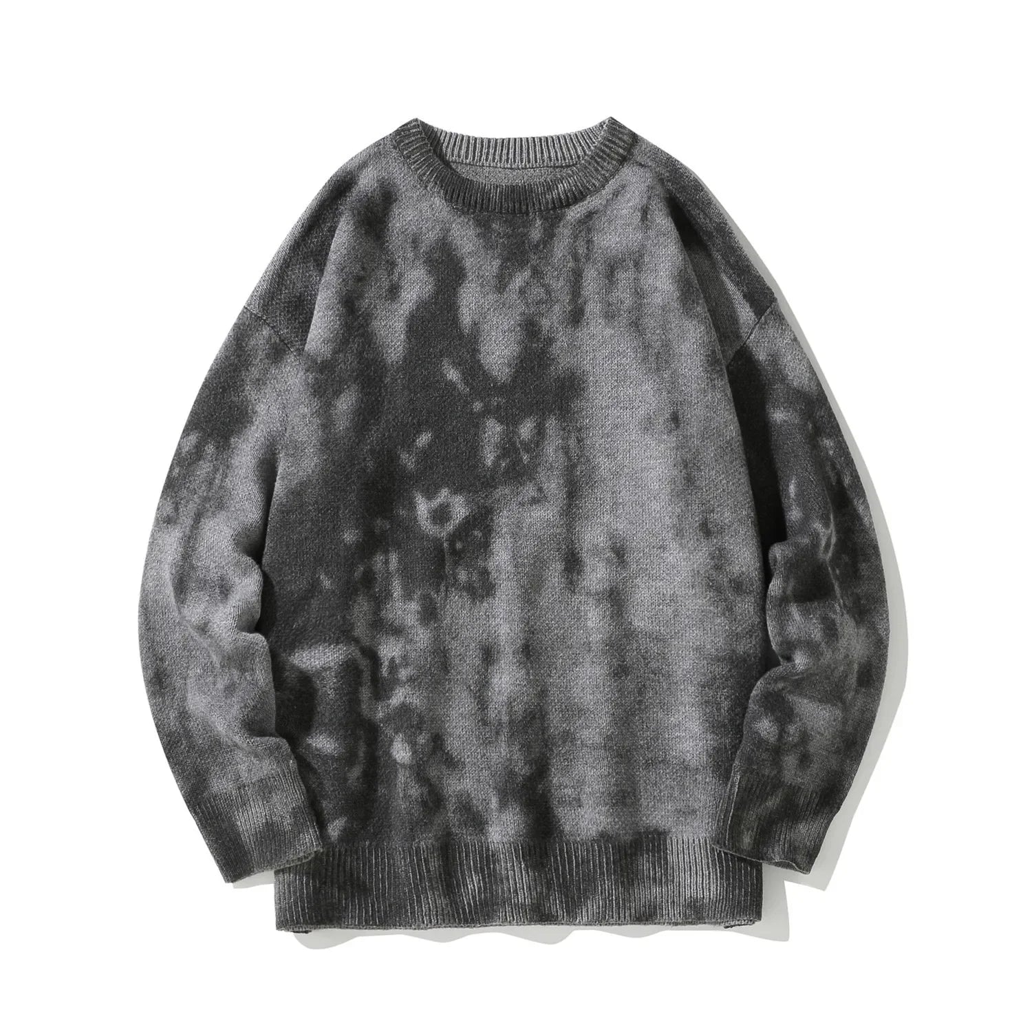 BONSIR   -  Autumn/Winter New Tie Dye Gradient Printing Sweater Men's Knitwear Loose Round Neck Large Men's Pullover