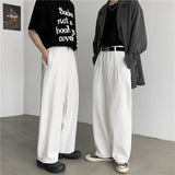 BONSIR  -  White Baggy Jeans Men Oversized Casual Wide Leg Jeans Men Streetwear Korean Loose Straight Jeans Mens Denim Trousers S-3XL