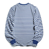 BONSIR  -  Streetwear Retro Striped Long SleeveTelnyashka T-shirt For Men Fashion Pure Cotton Pullovers Tops Tee Shirts Male Clothing