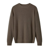 BONSIR  -  Men's Round-neck Sweater for Autumn and Winter, Thickened Pure Color Base Layer Shirt, New Style Inner Wear Knitted Wool Sweater