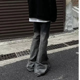 BONSIR  -  adient Dyed Men's Jeans High Street Sle Slimming Micro Flared Trousers Trendy Color Blo Design Casual Long Pants