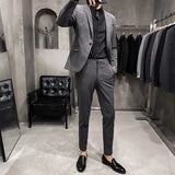 Bonsir Plus Size 7XL 6XL  Men Dotted Stripes Suit Men Clothing All Match One Button Slim Fit Wedding Dress Business Formal Tuxedo Dress
