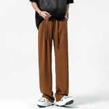 BONSIR  -  Summer Casual pants Men Fashion Oversized Wide Leg Pants Men Korean Loose Straight Ice Silk Pants Mens Suit Pants Trousers M-3XL