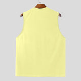BONSIR  -  Men Tank Tops Solid Color Tassel O-neck Sleeveless Male Vests Summer Streetwear Loose 2025 Fashion Casual Men Clothing