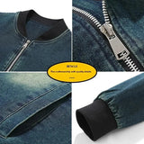 BONSIR  -  Men's Denim Jacket Loose Casual Outerwear Retro Japanese Style Simple Couple's Coats Korean Fashion Leather Jacket Men's Jackets