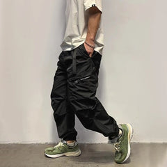 Bonsir Functional Style Versatile Casual Cargo Pants Men Trousers Spring And Autumn Breathable Wear-Resistant Leggings Mens Dress Pants